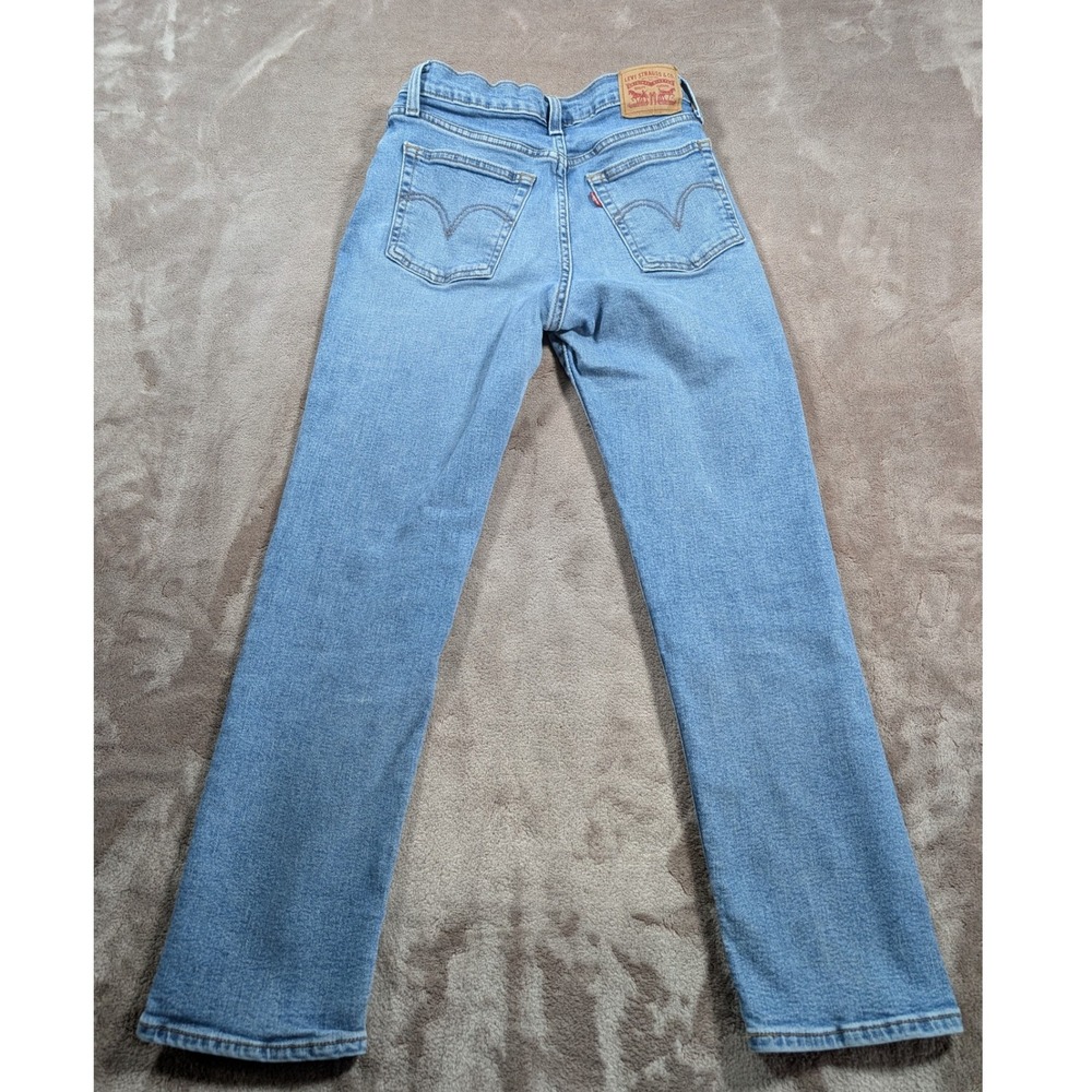 Levi's Wedgie Straight Jeans Womens 28 Blue High Rise Medium Wash Denim - Picture 2 of 11